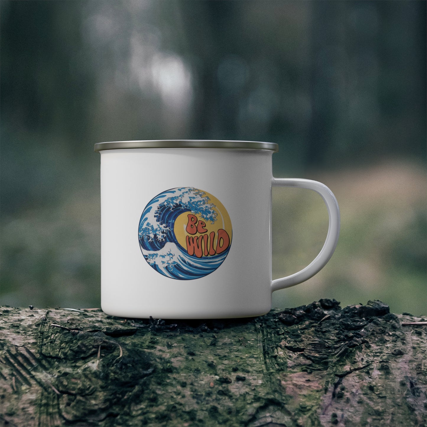 Retro "Be wild" Camping Mug